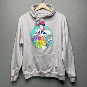 Hunter X Hunter Hisoka Graphic Hoodie Medium Gray Purple Anime Style